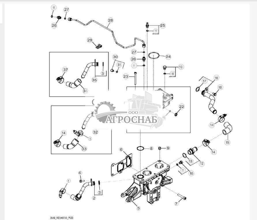 3949 Корпус термостата 